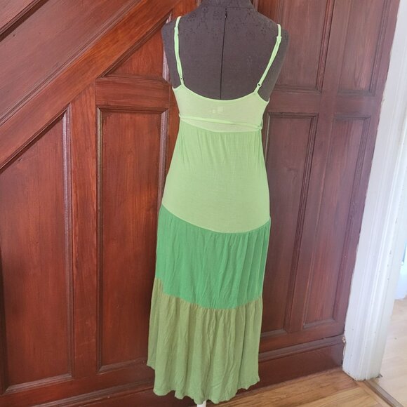 Gap XS Green Gradient Ombre Maxi Dress - Picture 3 of 4
